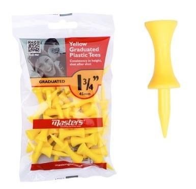 Masters Graduated Castle Plastic tees 45mm (1 3/4"), 30 tees, geel