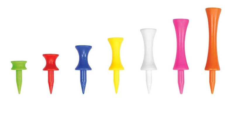 Masters Graduated Castle plastic tees 37mm (1 1/2"), 30 tees, blauw