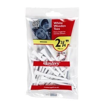 Masters White Wooden Tee, 2 3/4" (70mm, 20pack)