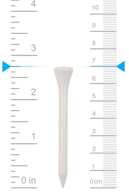Masters White Wooden Tee, 2 3/4" (70mm, 20pack)