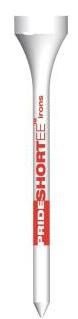 Pride Professional Tee System Prolength Short Red houten tees 53mm (2 1/8"), 25 stuks