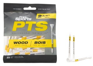 Pride Professional Tee System Prolength Yellow houten tees 69mm (2 3/4"), 20 stuks