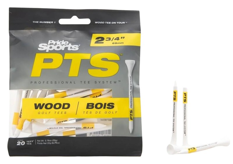 Pride Professional Tee System Prolength Yellow houten tees 69mm (2 3/4"), 20 stuks