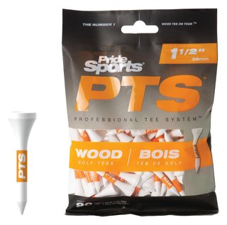 Pride Professional Tee System Prolength Mini Oranje houten tees 38mm (1 1/2"), 25 tees