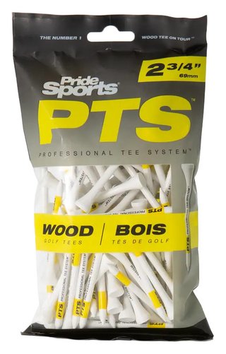 Pride Professional Tee System Prolength Yellow houten tees 69mm (2 3/4"), 100 tees