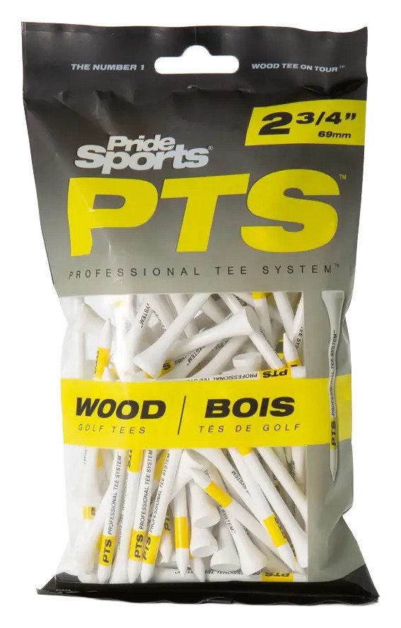 Pride Professional Tee System Prolength Yellow houten tees 69mm (2 3/4"), 100 tees