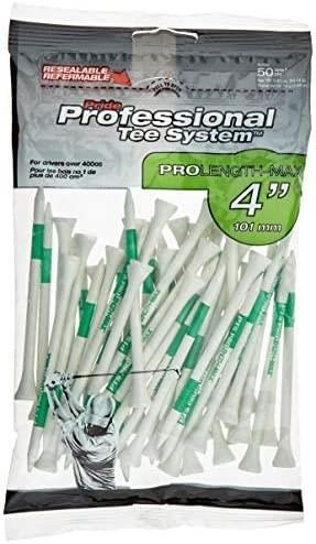Pride Professional Tee System Prolength Max Green houten tees 101mm (4"), 50 stuks