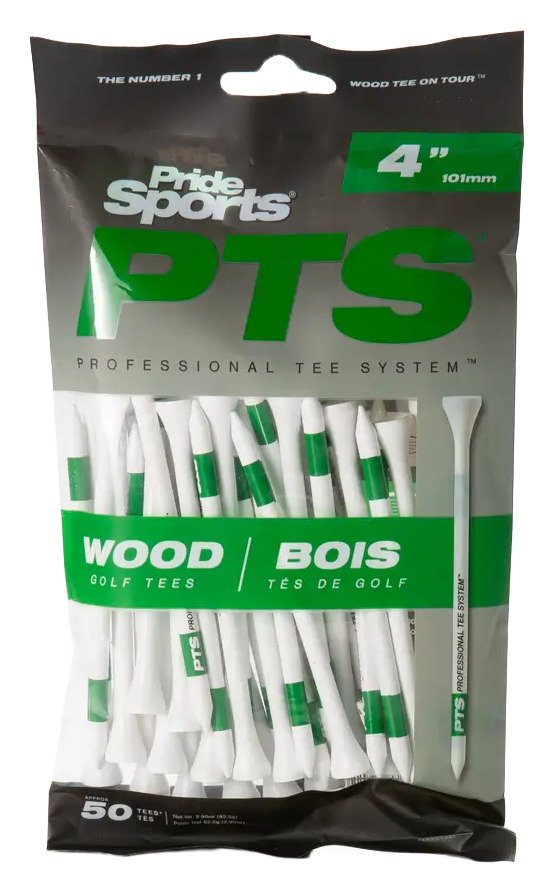 Pride Professional Tee System Prolength Max Green houten tees 101mm (4"), 50 stuks