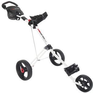 Masters 5 Series handmatige golftrolley met 3 wielen, wit