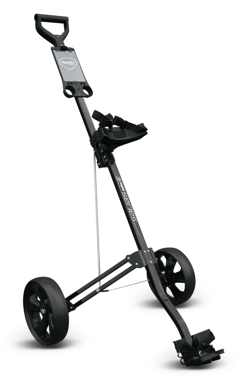 Masters Golf 3 Series Aluminium 2 Wheel Pull trolley, zwart