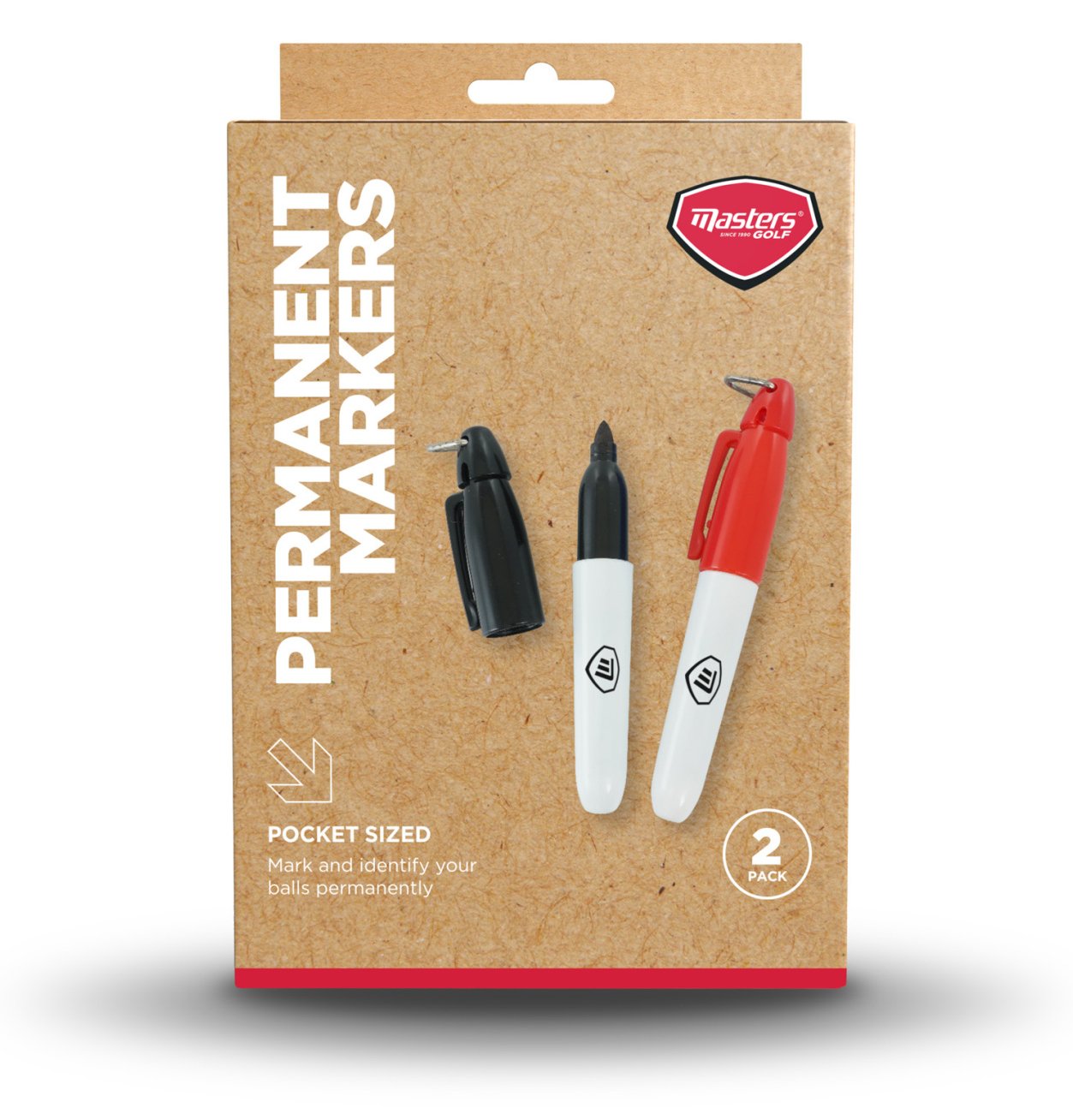 Masters Golf Waterproof Ball Marker Pennen (2 pack)