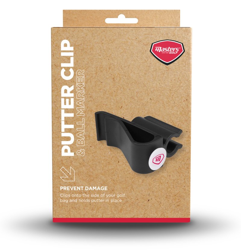 Masters Golf Putter Clip & Ball Marker accessoire, zwart