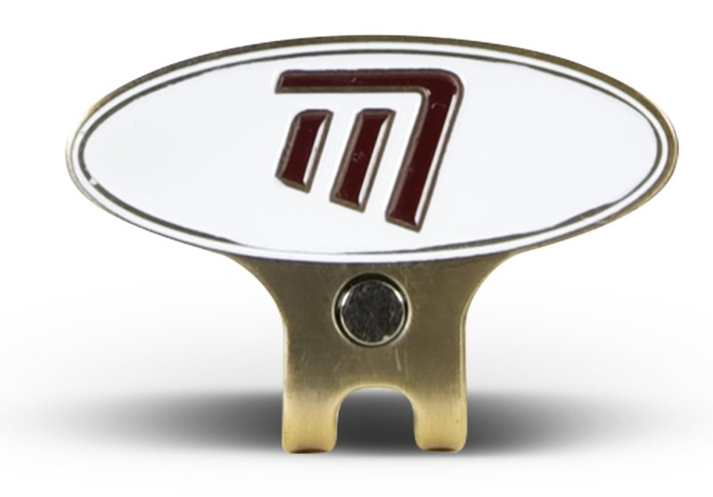 Masters Golf Cap Clip & Ball Marker, wit/rood