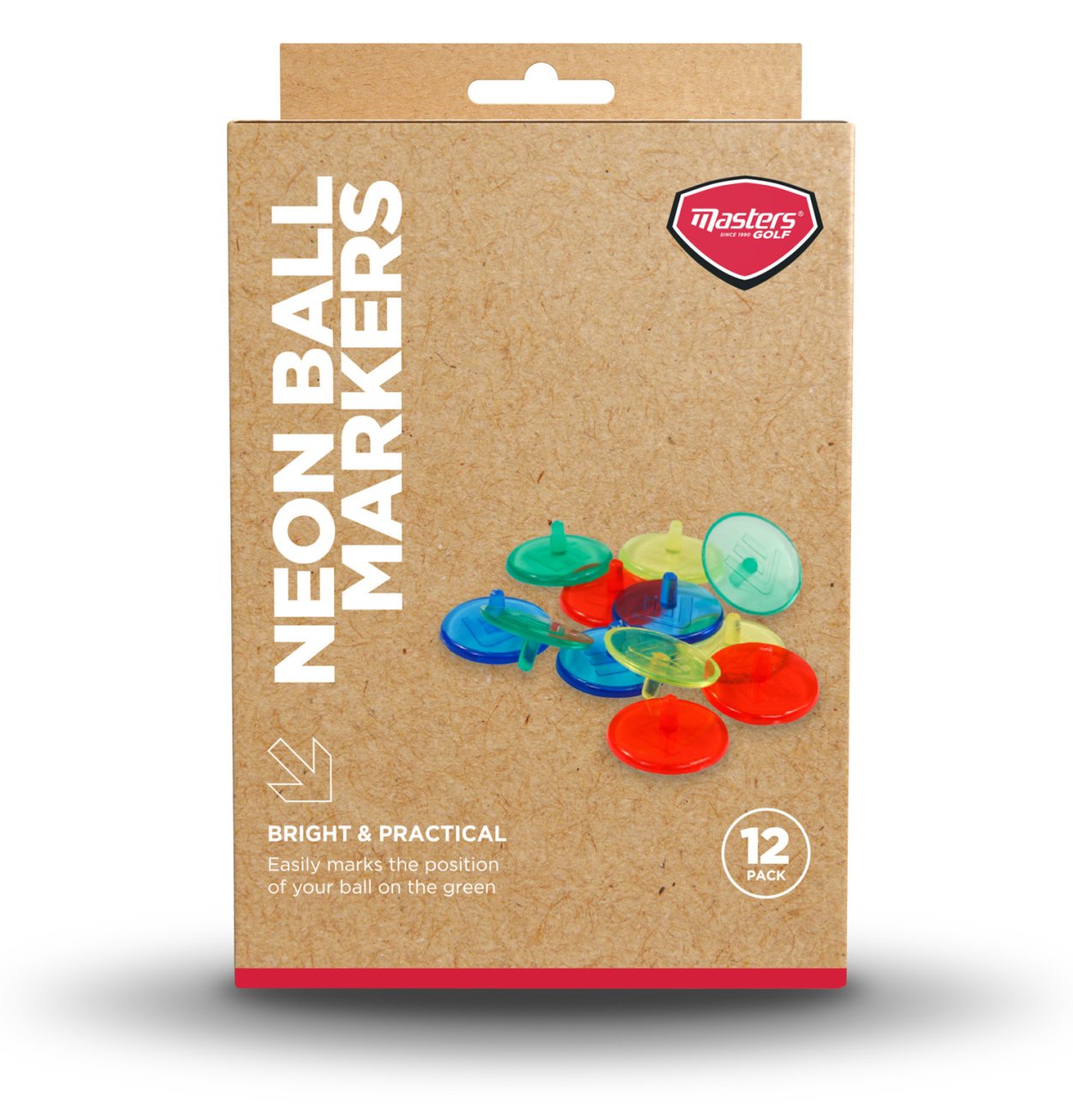 Masters Golf Neon Ball Markers (12 pack) golfbal markers
