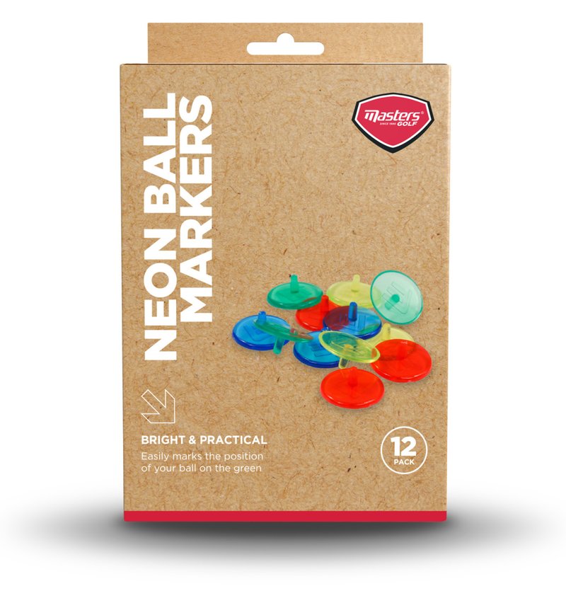 Masters Golf Neon Ball Markers (12 pack) golfbal markers