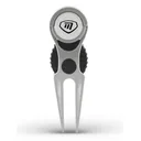 Masters Golf Deluxe Pitchfork With Marker divotrepper, zilver