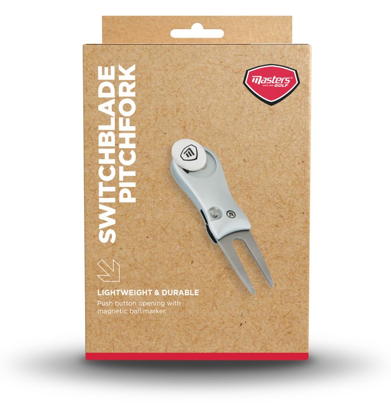 Masters Golf Switchblade Style Pitchfork pitchfork reparateur, zilver