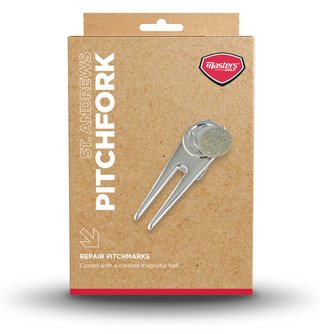 Masters Golf St Andrews Deluxe Pitchfork, zilver
