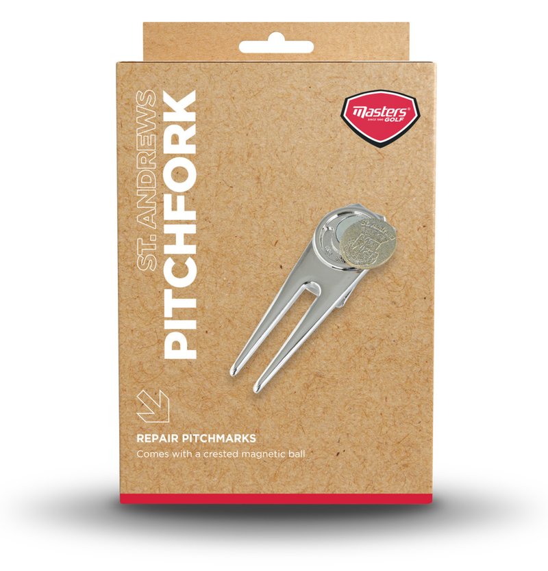 Masters Golf St Andrews Deluxe Pitchfork, zilver