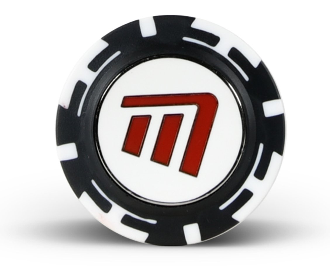 Masters Golf Poker Chips with Mag Ball Marker balmarkeerder, zwart/wit
