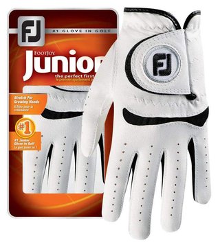 Footjoy FJ Junior 18 golfhandschoen, wit/zwart