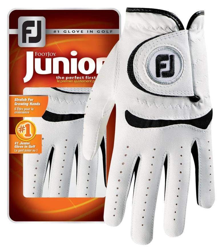 Footjoy FJ Junior 18 golfhandschoen, wit/zwart