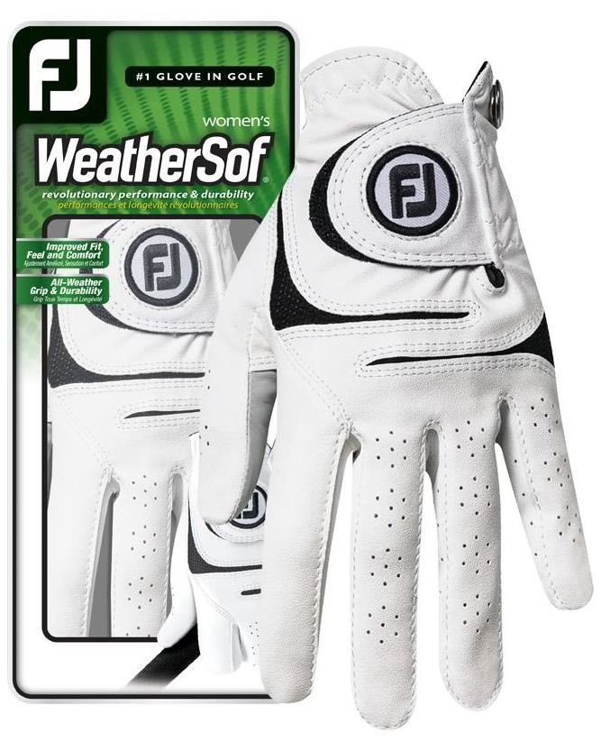 FootJoy WeatherSof 18 dames golfhandschoen, wit