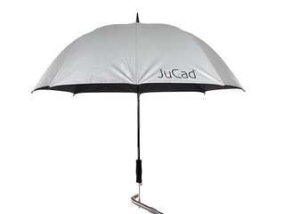 JuCad telescopische golfparaplu 68" automatisch met pin, zilver (UV-bescherming 99%/UPF50+)