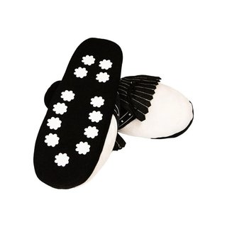 Longridge Golf Slippers (flaps) L (UK10-12) golf pantoffels, zwart/wit