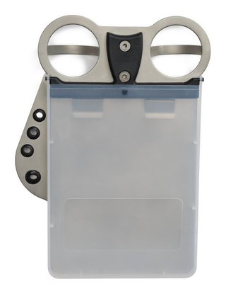 Davies Caddy Compact scorekaarthouder, geborsteld zilver mat
