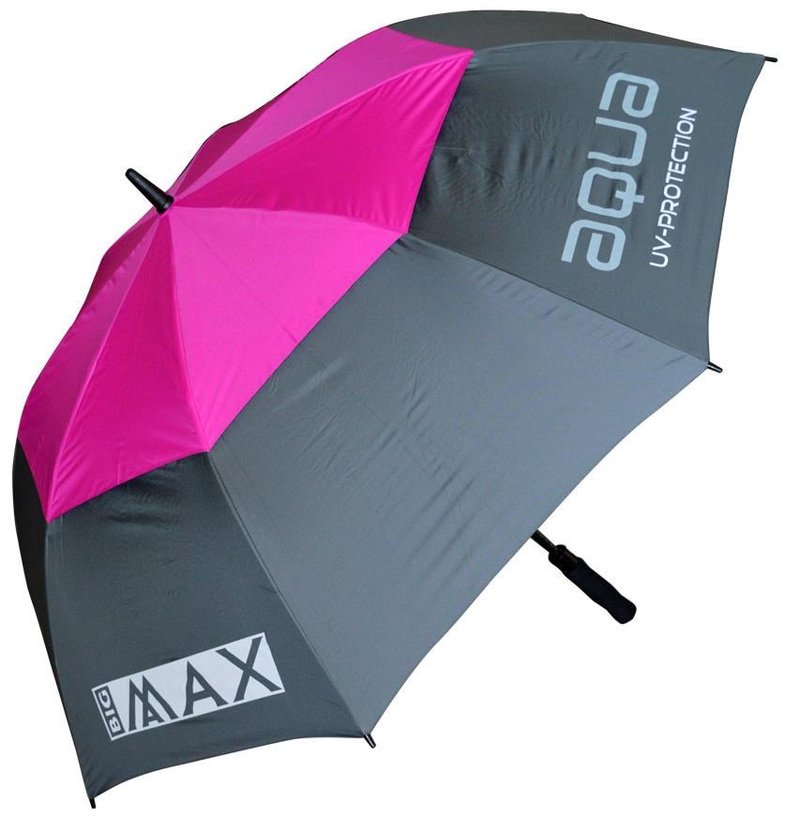Big Max Aqua UV paraplu 60", houtskool/fuchsia