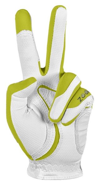 Zoom Zoom Weather dames golfhandschoen, wit/limoen