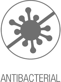 Icon voor antibacteriële afwerkingstechnologie