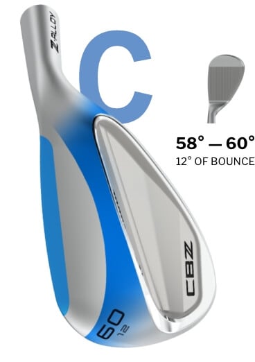 Cleveland CBZ C-Grind Lob Wedge zool