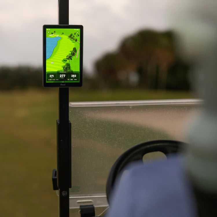 De Caddie GPS afstandsweergave op het scherm