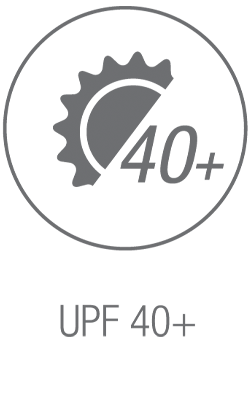 UPF 40+ zonbescherming icoon