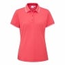 Viviana Tipped Polo in Paradise Pink met details van de geribbelde kraag en boorden met bies