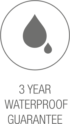 3 jaar garantie op waterdichtheid badge