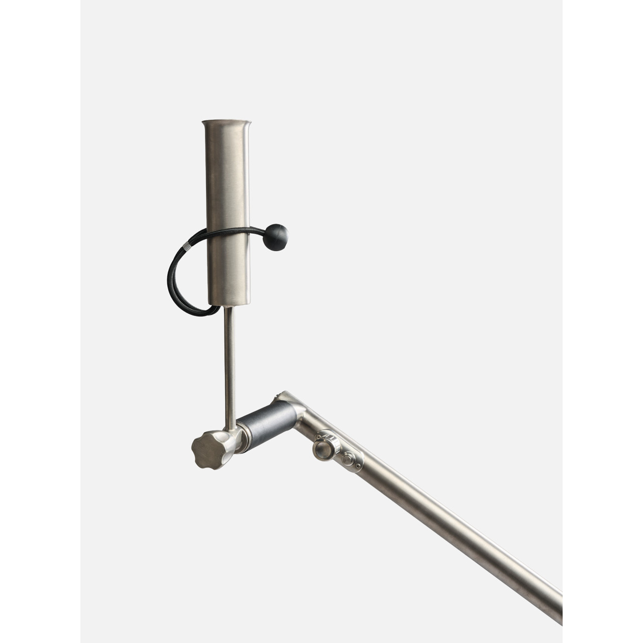 Davies Caddy Titan Verstelbare Parapluhouder – titanium afwerking, zijaanzicht