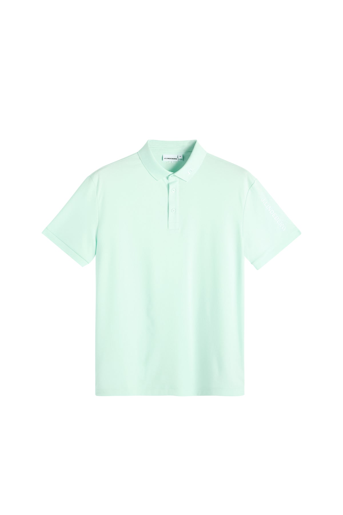 J.Lindeberg Tour Tech Polo Bay – detail van kraag en pasvorm