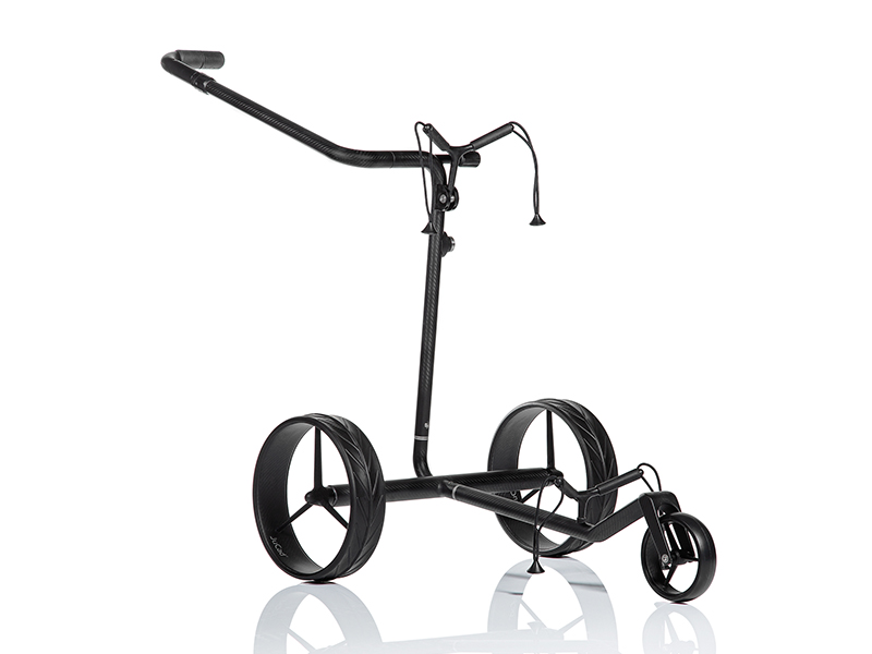 JuCad Carbon Travel Nero SV 3.0 elektrische trolley op de baan