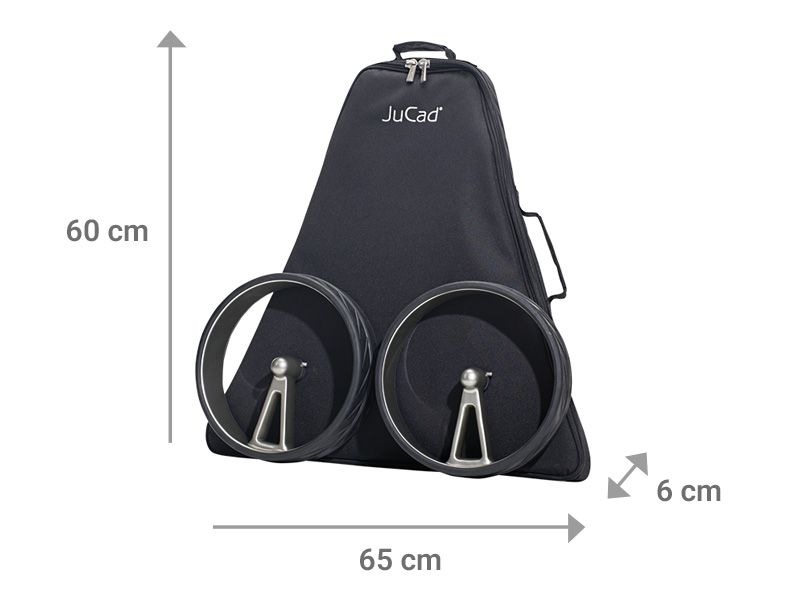 JuCad Phantom Titan platte vouwmaten 65x60x11 cm met JTTP draagtas