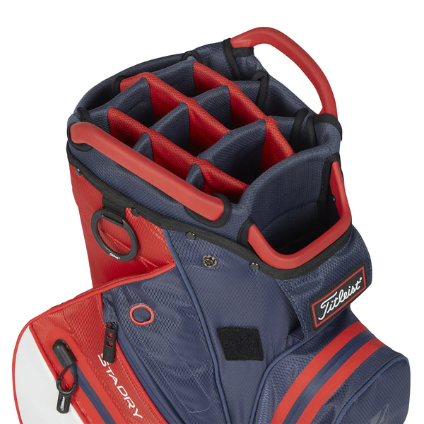 Titleist 14 StaDry Cart Bag — 9 toegankelijke vakken en opbergorganisatie