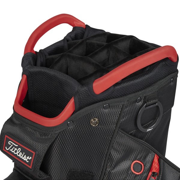 Titleist Cart 14 StaDry bag — detail handschoenklittenband en handdoekring