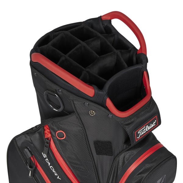Titleist Cart 14 StaDry bag — symmetrische indeling van de vakken