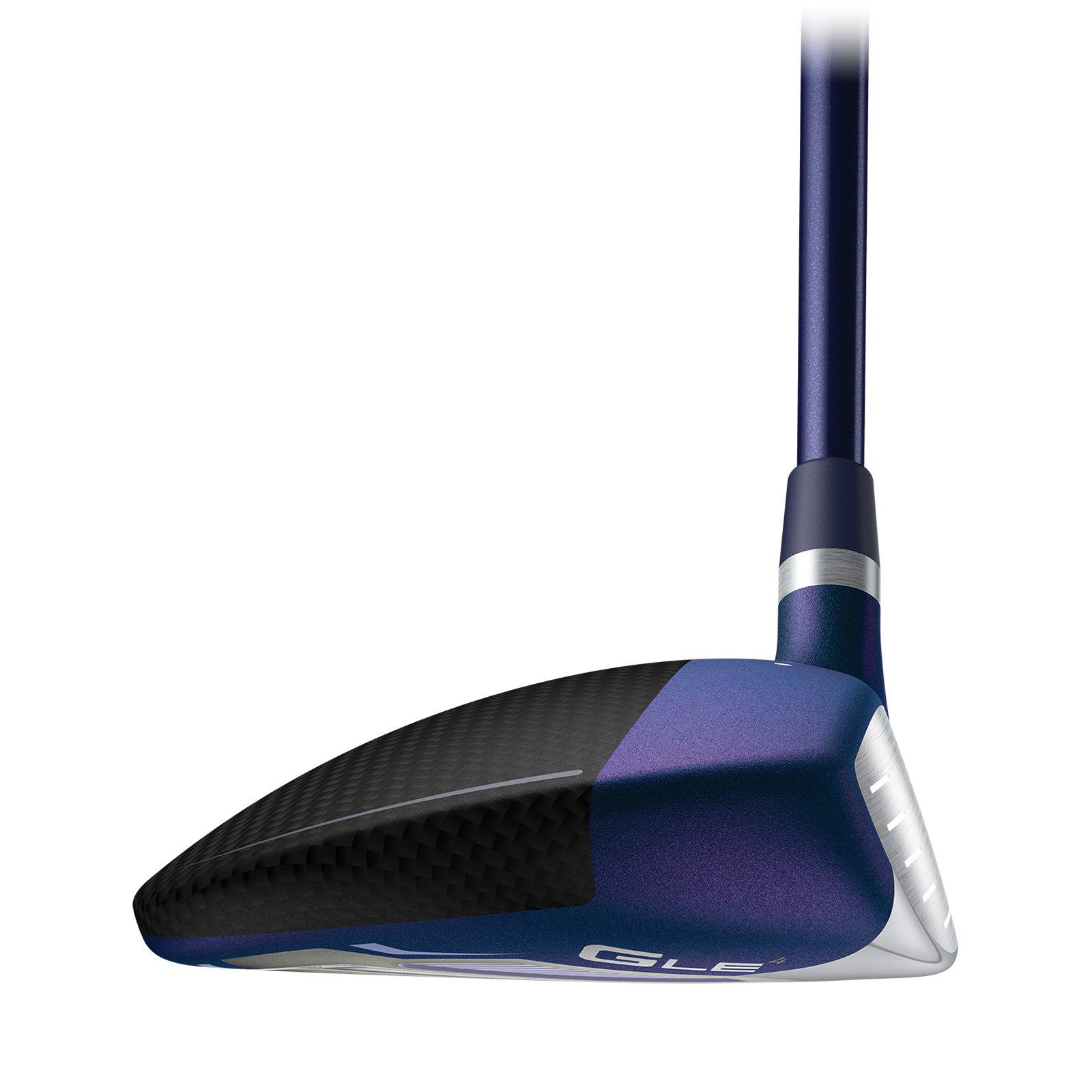 Zijaanzicht vanaf de teen van de PING G Le4 fairway wood met multi-materiaal constructie