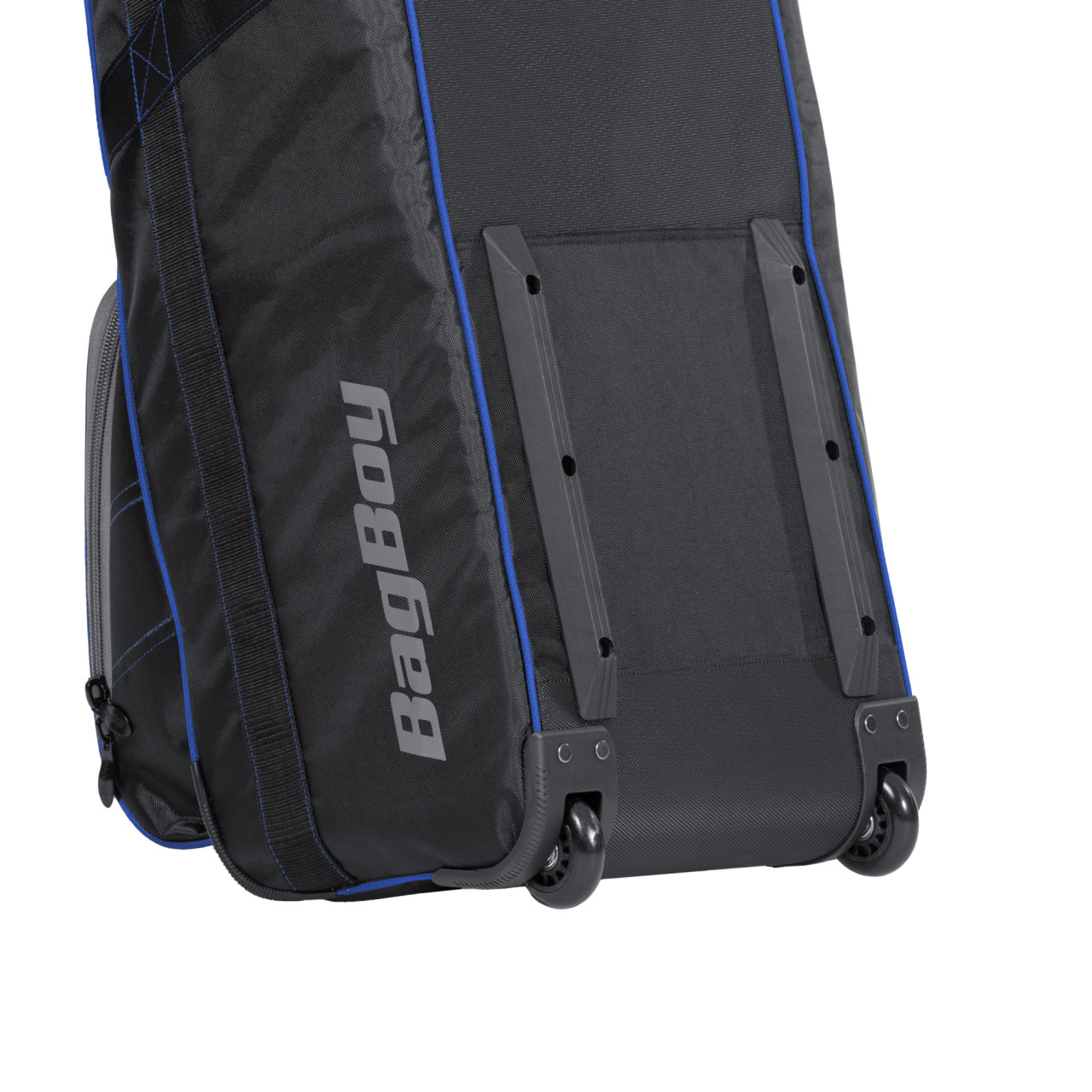 Bag Boy T-800 detail van glijplaten op achterpaneel