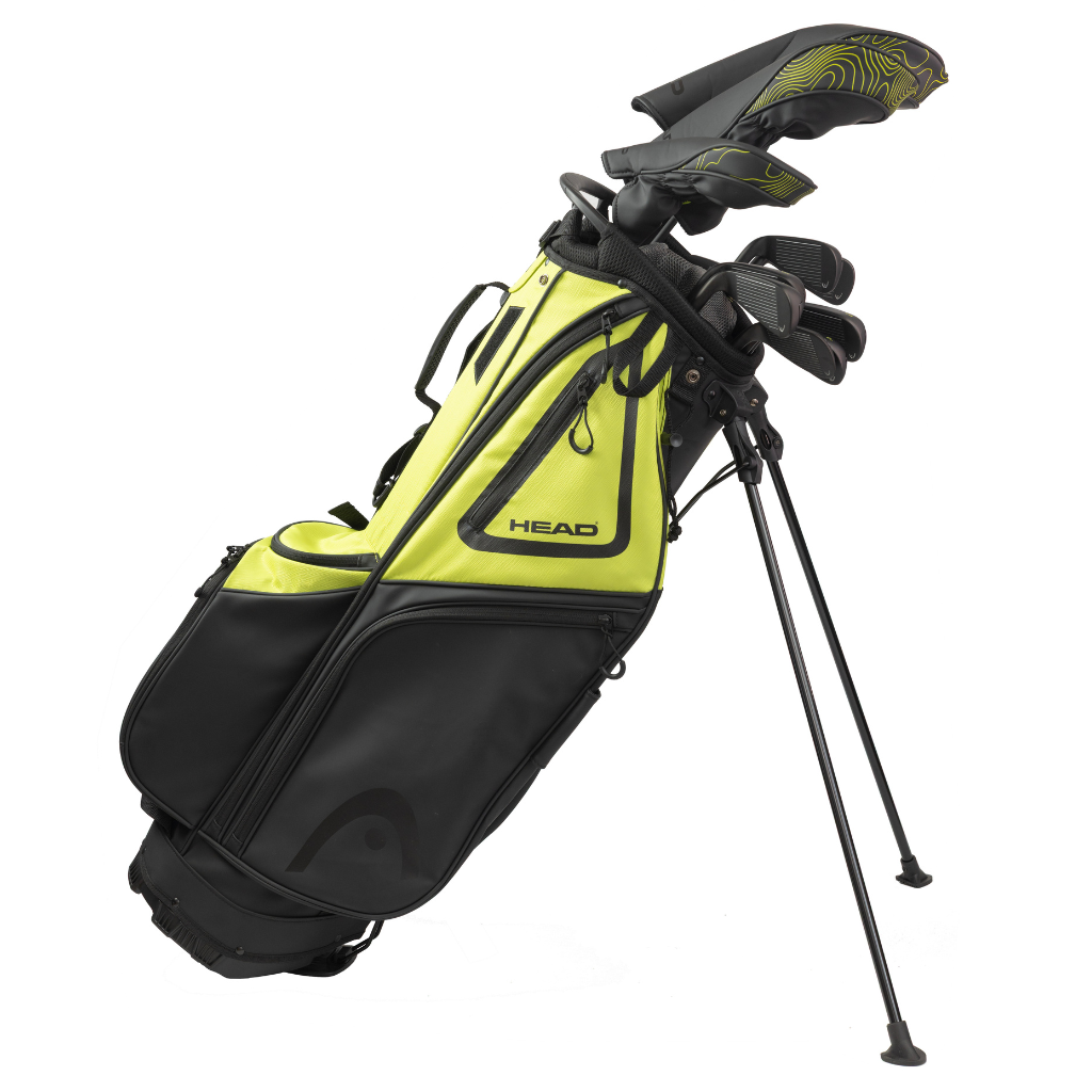 HEAD Golf Complete Set — detail van metalwoods met graphite shaft en ijzers met stalen shaft