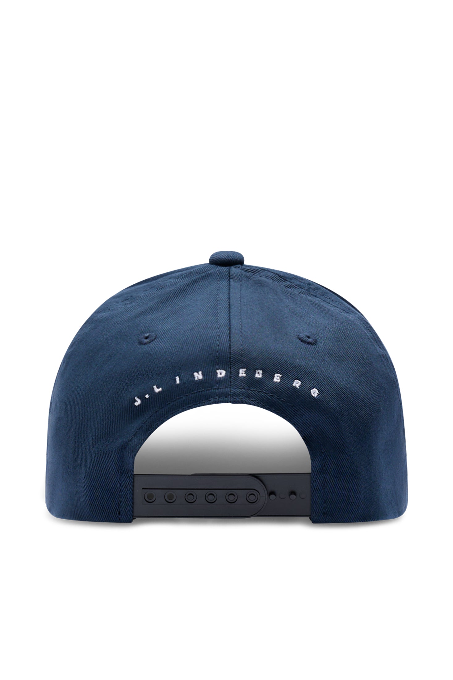 J.Lindeberg Heath Cap JL Navy – detail verstelbare achterkant en branding