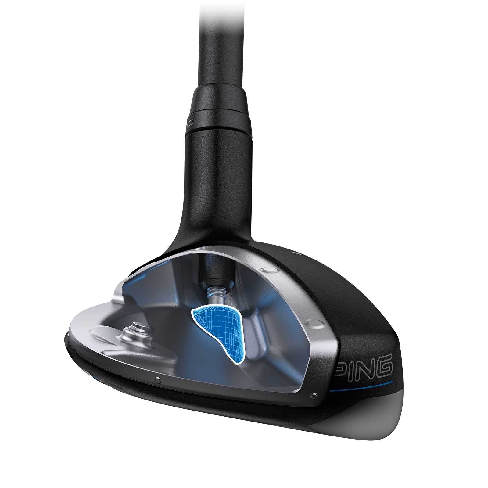 PING G440 hybrid opengewerkte illustratie met interne Free-Hosel-technologie